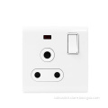 15A 250V Single Pole Switched 3Round Pin Socket
